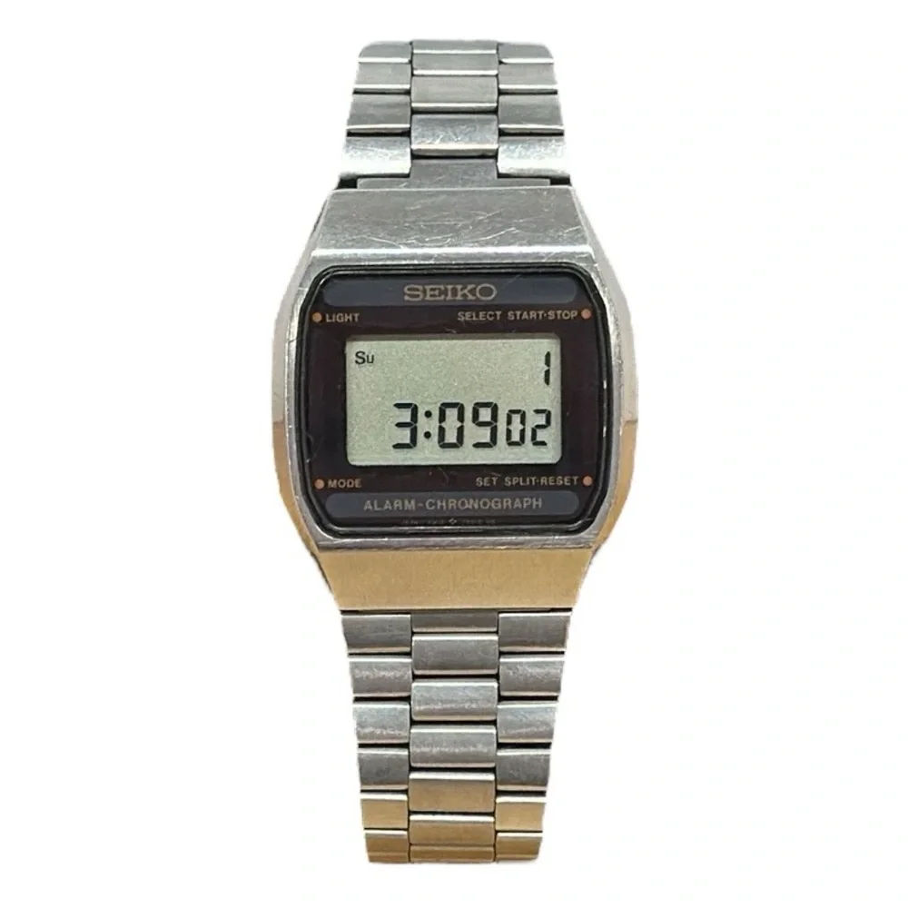 SEIKO SQ A914-5010 Chronograph Quartz Digital Men's Watch, 7.5” New Battery - Picture 4 of 10